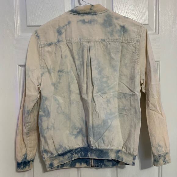 American Eagle Acid Washed Bomber Jacket - Picture 4 of 7